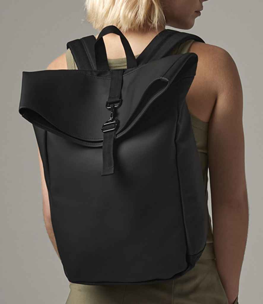 BagBase Matte PU Roll-Top Backpack