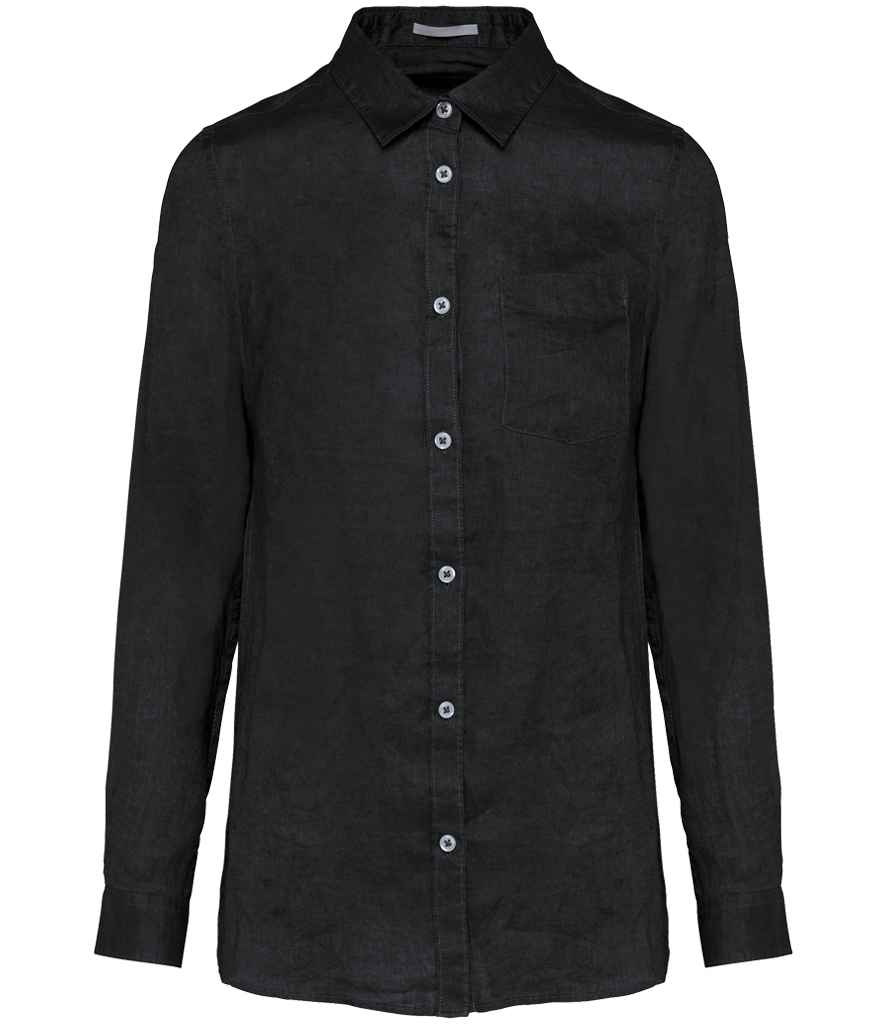 Native Spirit Ladies Long Sleeve Linen Shirt